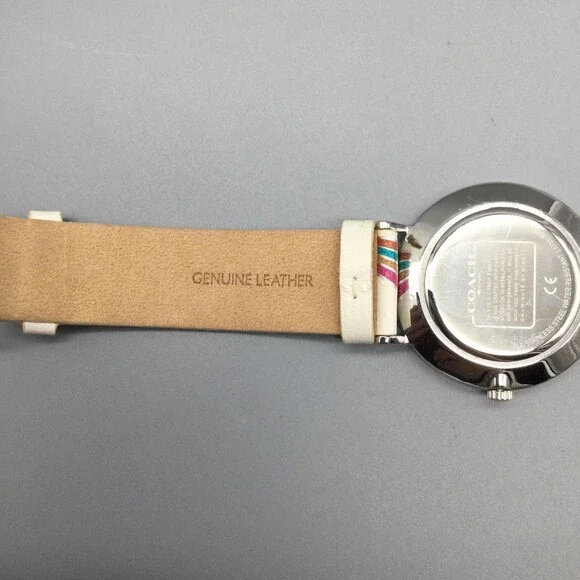 Coach Perry Womens Watch 36mm Leather Rainbow Star CA.120.7.14.1596 New Battery - Picture 12 of 15